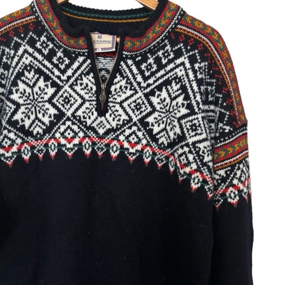 Dale of Norway Sweaters - VTG 1998 Dale of Norway Olympic Collection Wool Quarter Zip Sweater